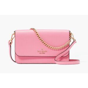New Kate Spade Madison Small Flap Crossbody Saffiano Leather Blossom Pink